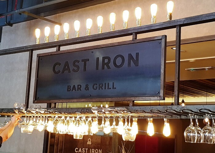 Cast Iron Bar & Grill Bar Signage